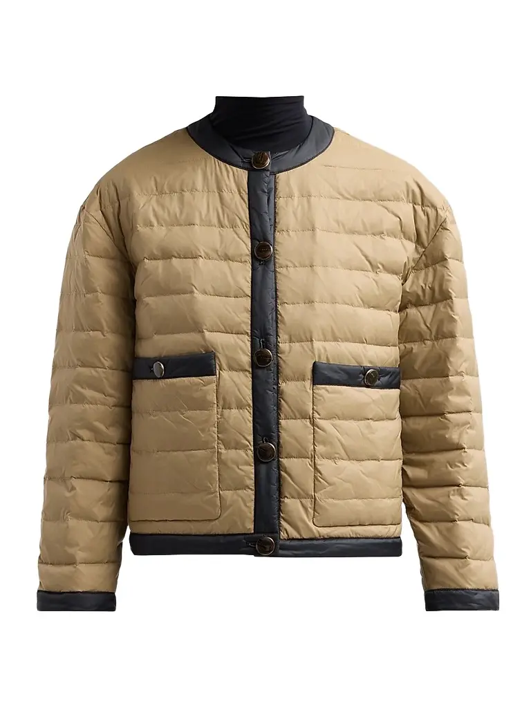 Veronica Beard Women's Pearson Quilted Button-Front Jacket - Desert Taupe Black | Image 1 Veronica Beard Women's Pearson Quilted Button-Front Jacket - Desert Taupe Black | Image 1