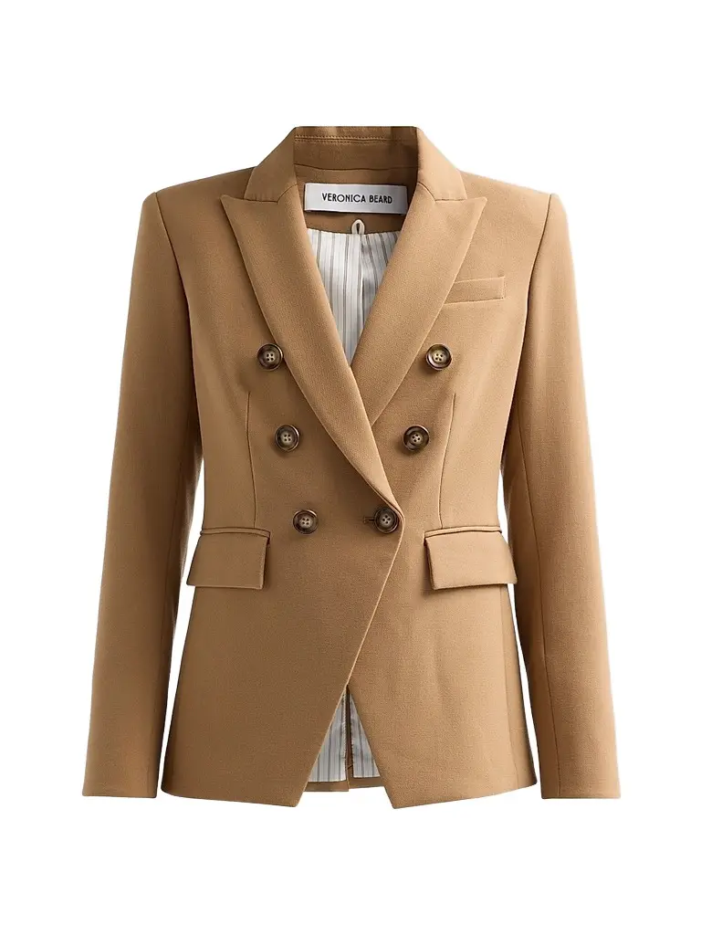 Veronica Beard Women's Miller Double-Breasted Dickey Jacket - Heritage Khaki | Image 1 Veronica Beard Women's Miller Double-Breasted Dickey Jacket - Heritage Khaki | Image 1