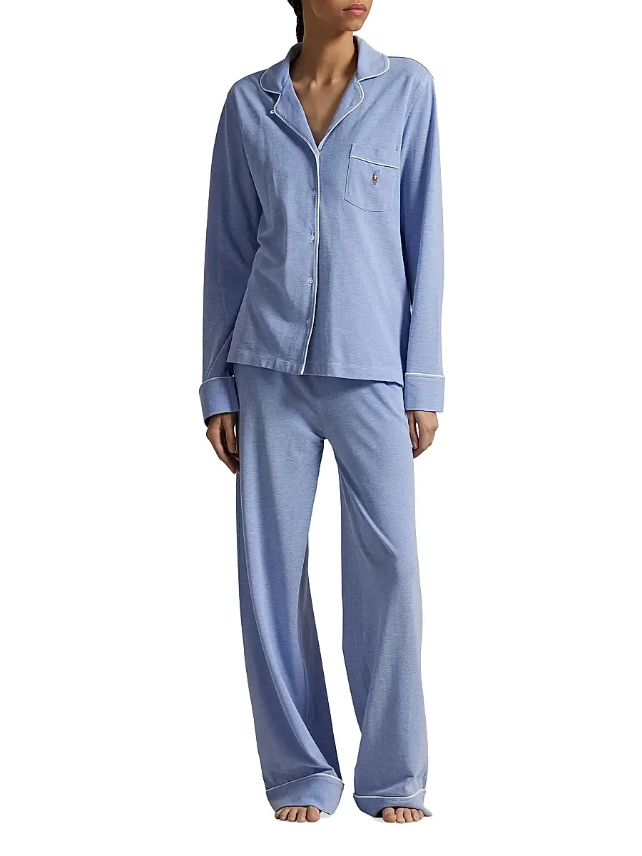Polo Ralph Lauren Women's Knit Oxford Madison Pajamas | Thumbnail 2 Polo Ralph Lauren Women's Knit Oxford Madison Pajamas | Thumbnail 2