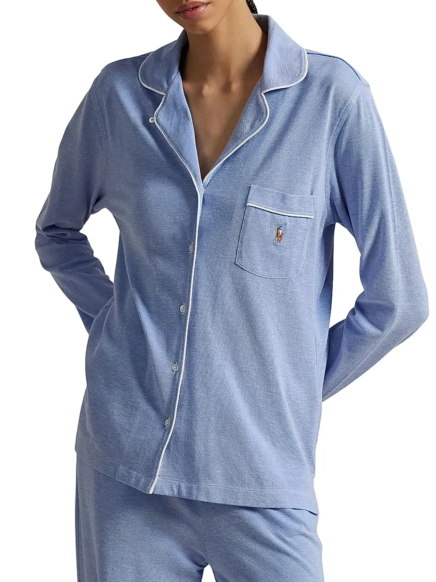 Polo Ralph Lauren Women's Knit Oxford Madison Pajamas | Thumbnail 4 Polo Ralph Lauren Women's Knit Oxford Madison Pajamas | Thumbnail 4