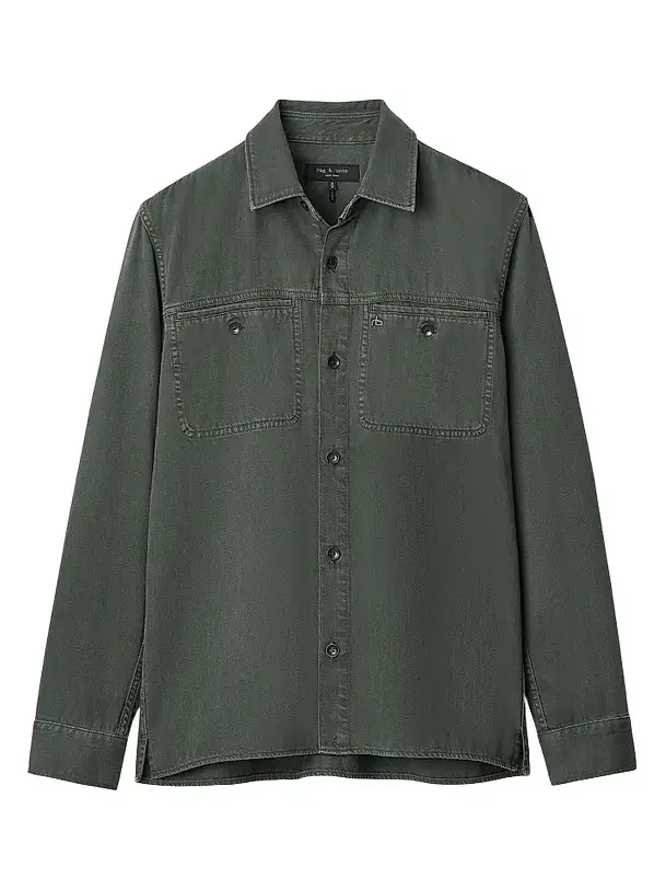 rag & bone Men's Overdyed Cotton Workwear Shirt