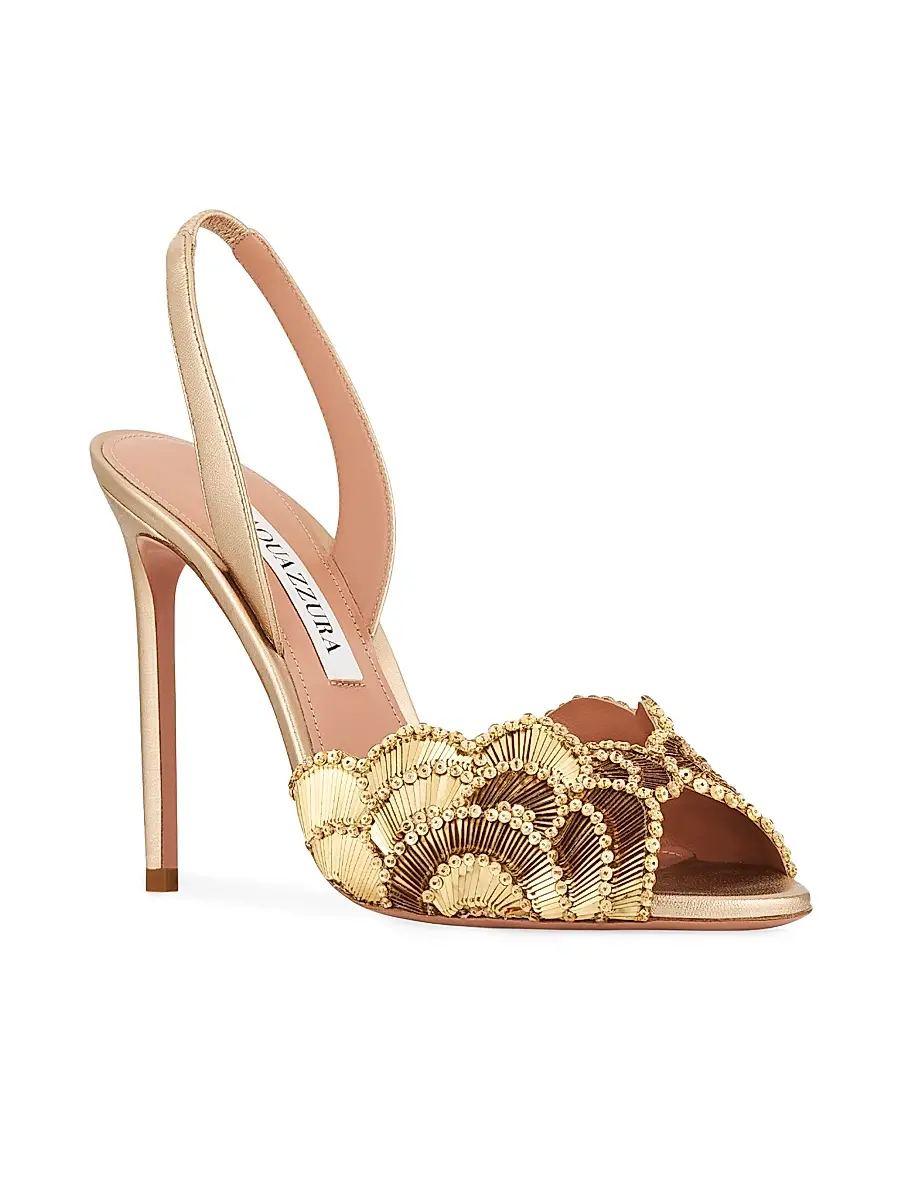 Aquazzura Women's Ce Soir Leather Stiletto Sandals | Thumbnail 2 Aquazzura Women's Ce Soir Leather Stiletto Sandals | Thumbnail 2