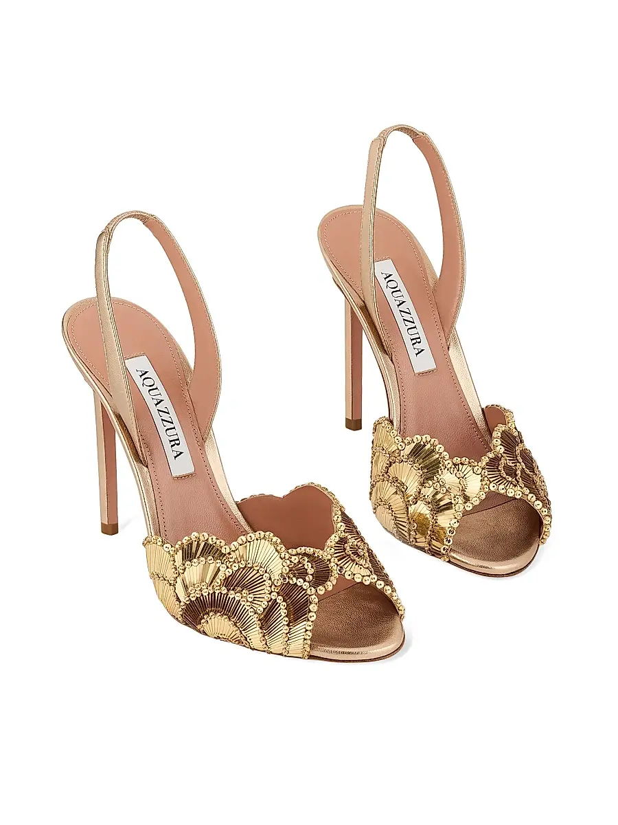 Aquazzura Women's Ce Soir Leather Stiletto Sandals | Thumbnail 3 Aquazzura Women's Ce Soir Leather Stiletto Sandals | Thumbnail 3