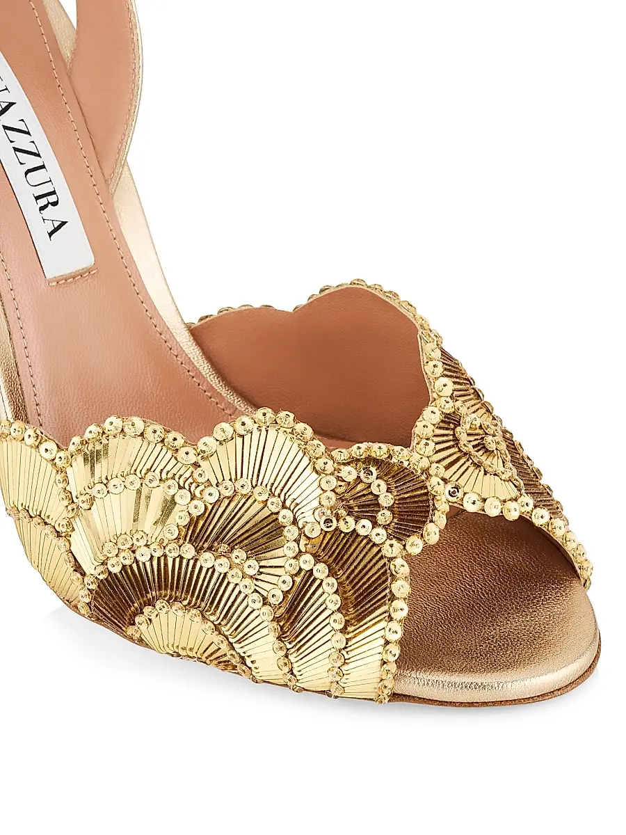 Aquazzura Women's Ce Soir Leather Stiletto Sandals | Thumbnail 5 Aquazzura Women's Ce Soir Leather Stiletto Sandals | Thumbnail 5