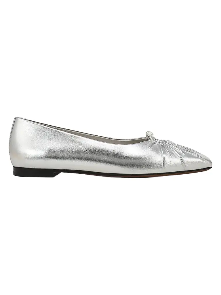 Women's Dany Ruched Leather Ballet Flats Women's Dany Ruched Leather Ballet Flats