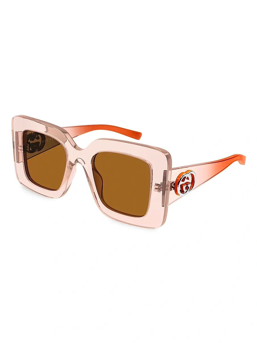 Gucci Women's Montecarlo 49MM Square Sunglasses - Pink | Image 1 Gucci Women's Montecarlo 49MM Square Sunglasses - Pink | Image 1