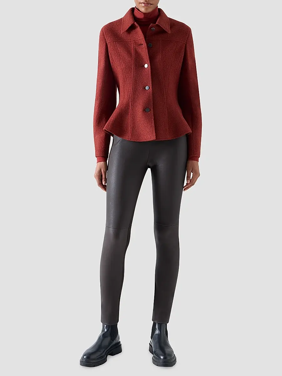 Akris punto Women's Boiled Wool Short Jacket | Thumbnail 2