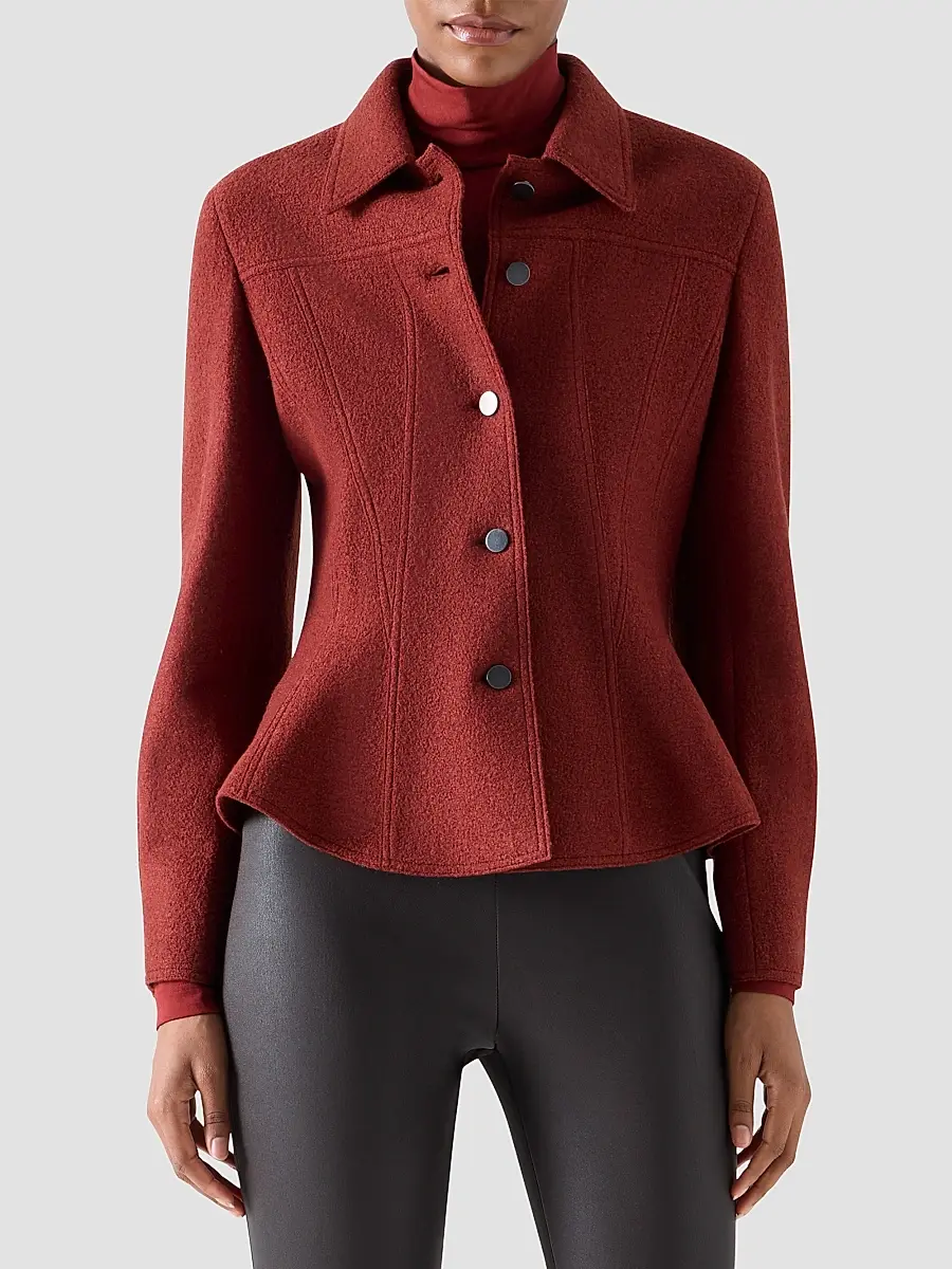 Akris punto Women's Boiled Wool Short Jacket | Thumbnail 4