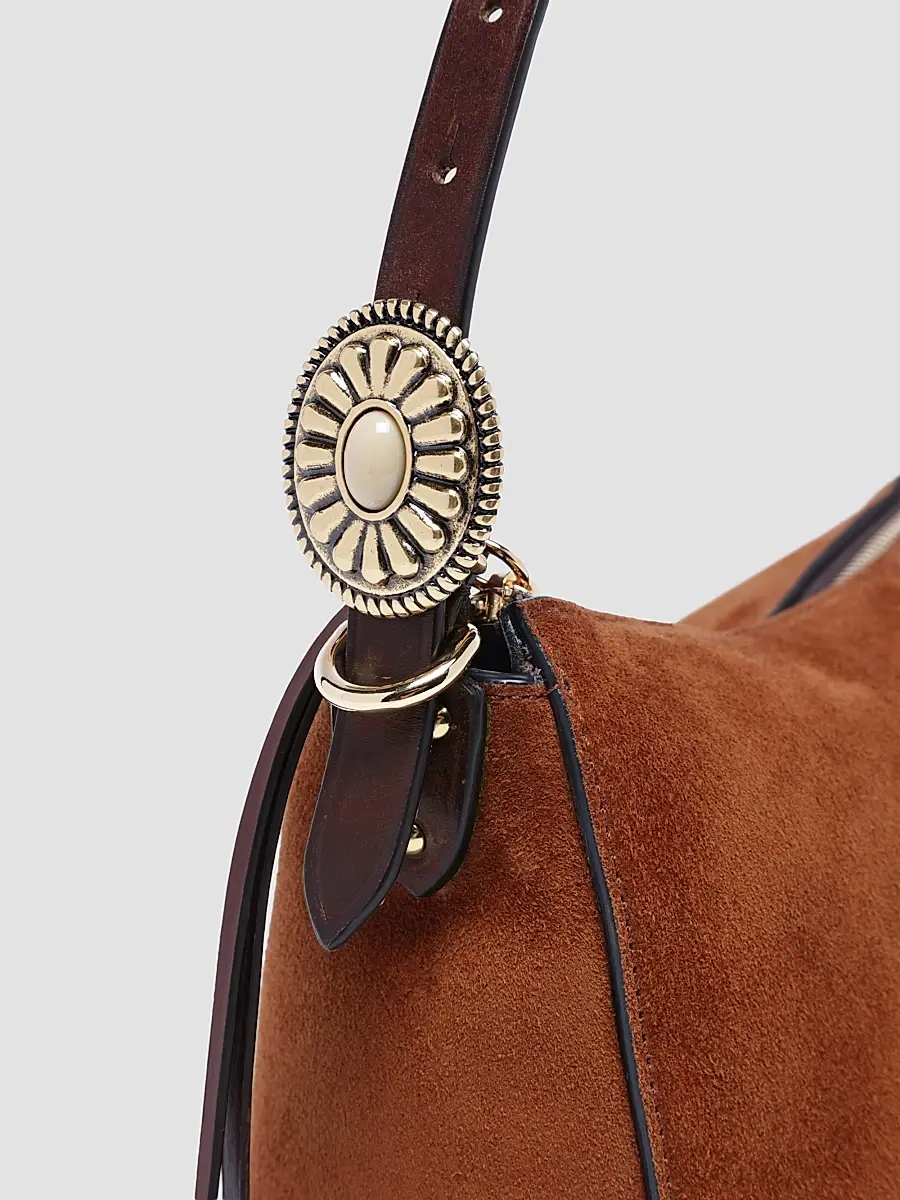 Etro Women's Small Suede Hobo Shoulder Bag | Thumbnail 6 Etro Women's Small Suede Hobo Shoulder Bag | Thumbnail 6