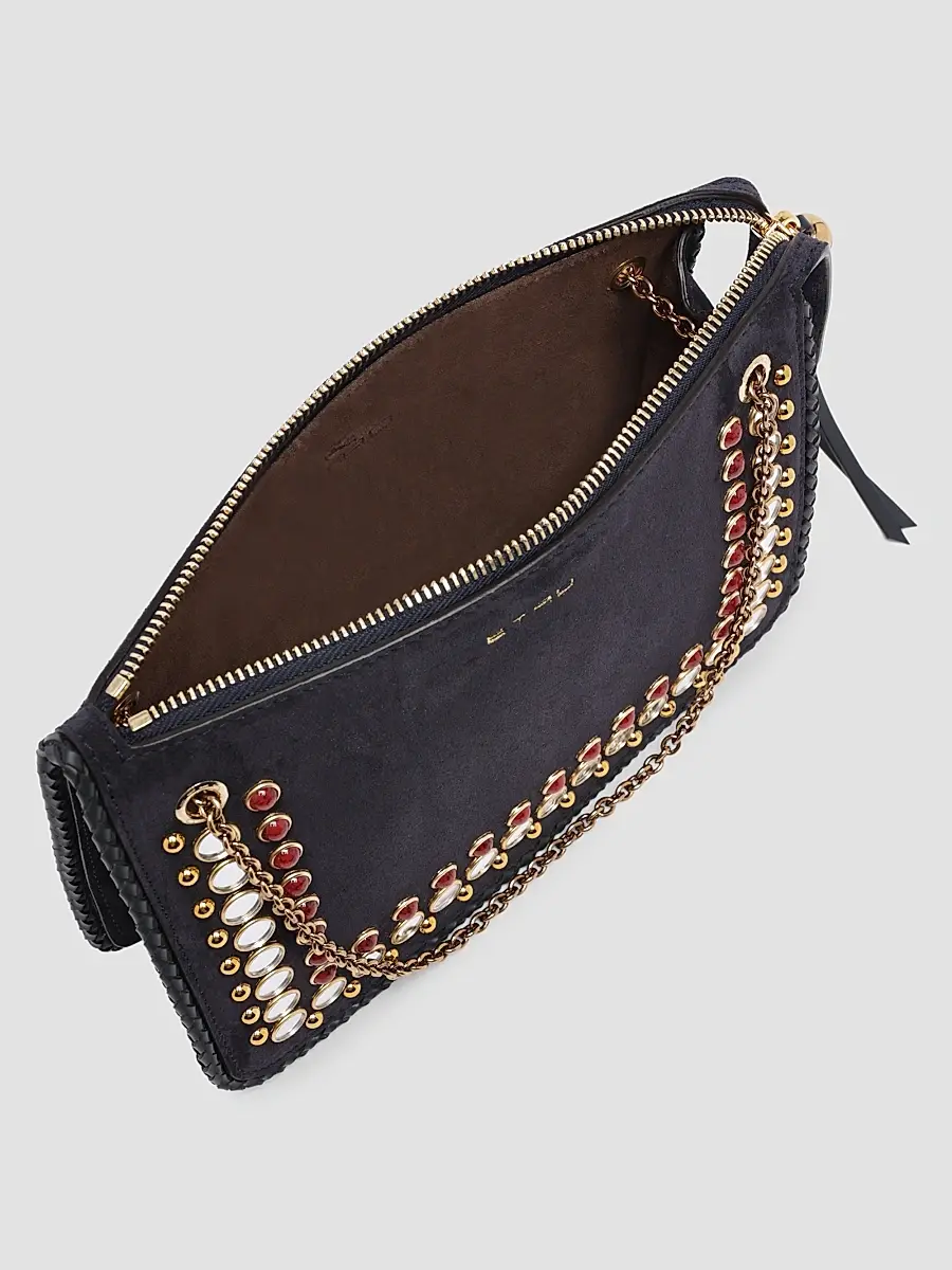 Etro Women's Studded Suede Crossbody Clutch | Thumbnail 4