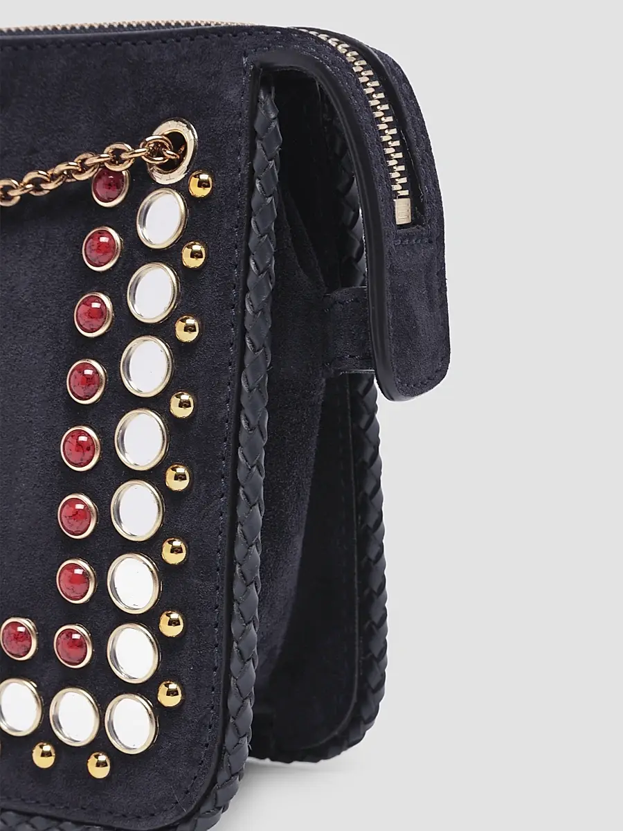 Etro Women's Studded Suede Crossbody Clutch | Thumbnail 6