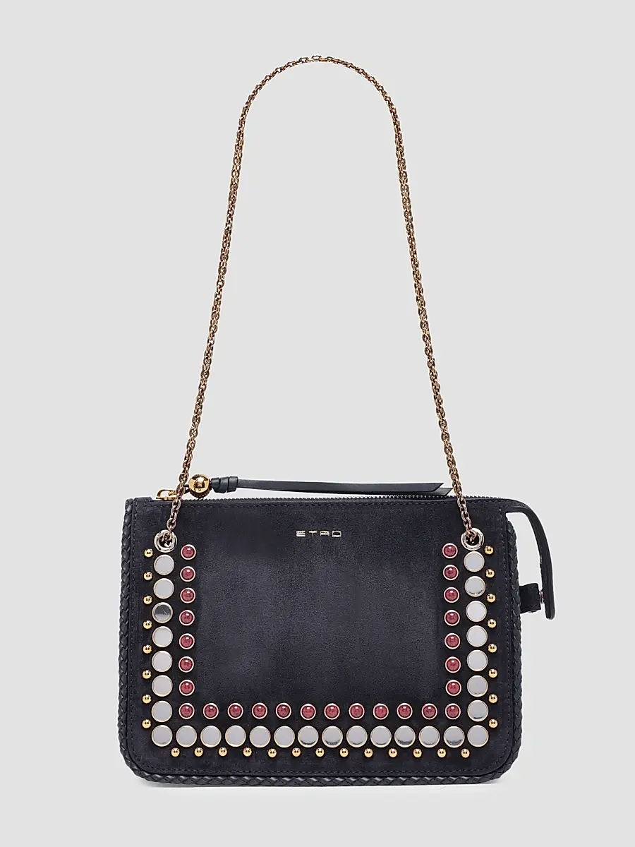 Etro Women's Studded Suede Crossbody Clutch | Thumbnail 7