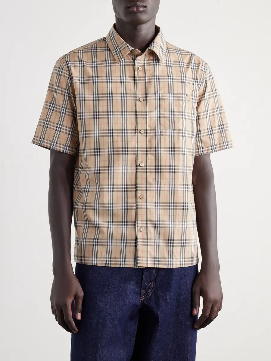 Burberry Checked Cotton-Poplin Shirt - Men | Thumbnail 3 Burberry Checked Cotton-Poplin Shirt - Men | Thumbnail 3