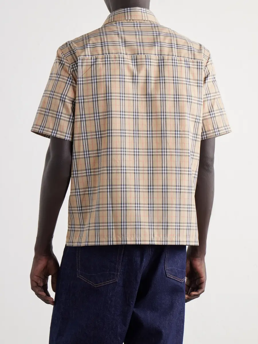 Burberry Checked Cotton-Poplin Shirt - Men | Thumbnail 4 Burberry Checked Cotton-Poplin Shirt - Men | Thumbnail 4