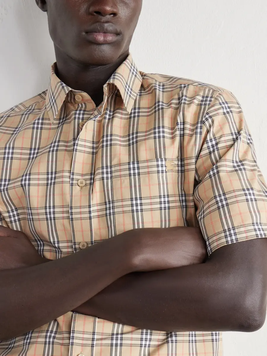 Burberry Checked Cotton-Poplin Shirt - Men | Thumbnail 5 Burberry Checked Cotton-Poplin Shirt - Men | Thumbnail 5