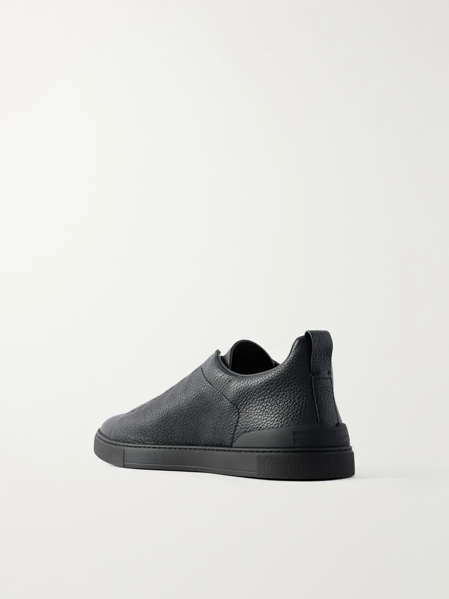 Zegna Full-Grain Leather Sneakers - Men | Thumbnail 4