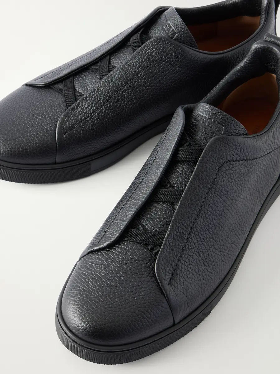 Zegna Full-Grain Leather Sneakers - Men | Thumbnail 5