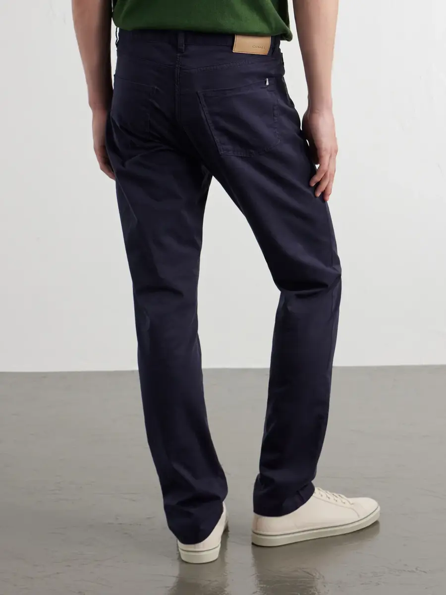 Canali Tapered Cotton-Blend Twill Trousers - Men | Thumbnail 4 Canali Tapered Cotton-Blend Twill Trousers - Men | Thumbnail 4