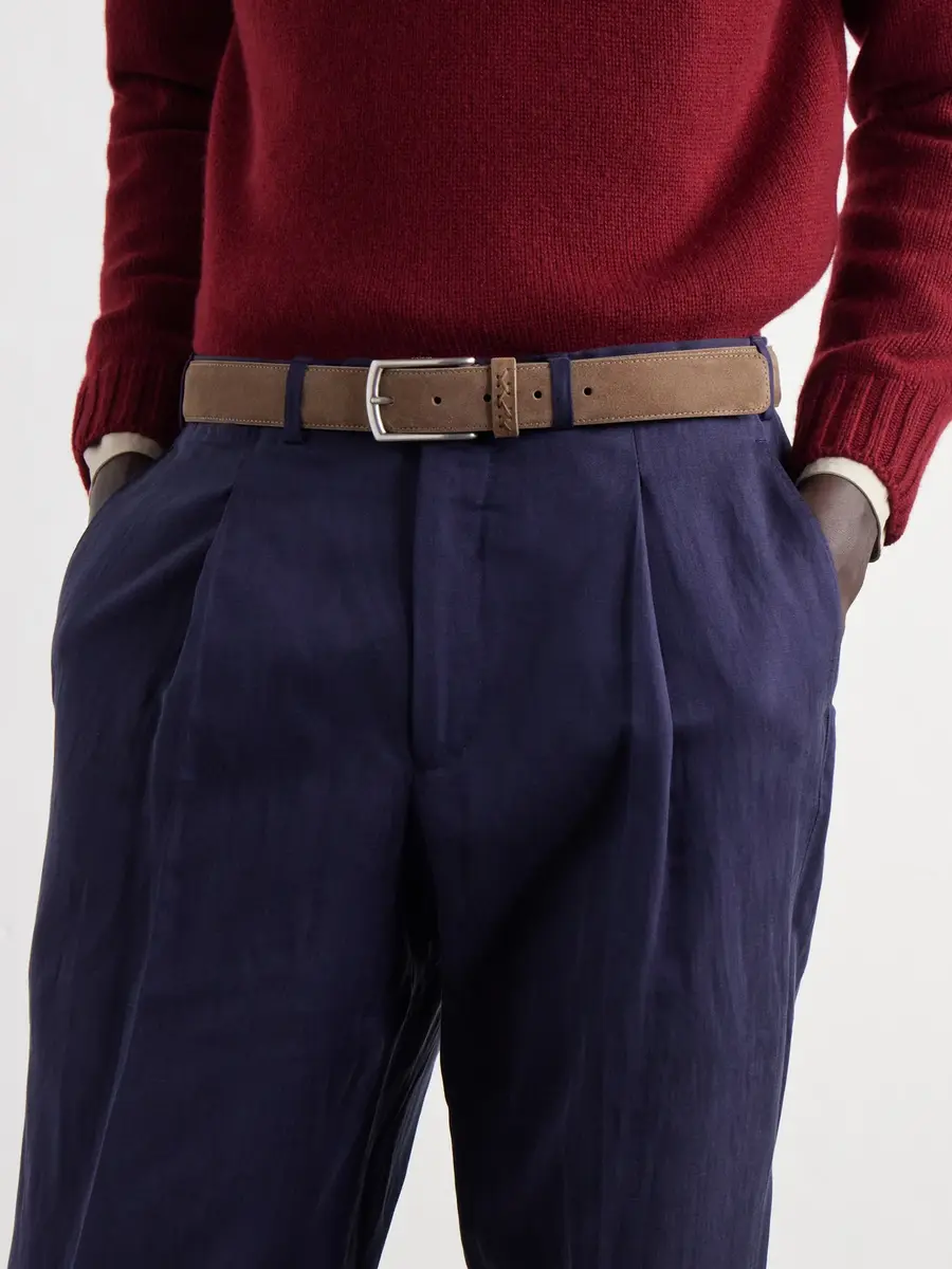 Zegna 3cm Suede Belt - Men | Thumbnail 2 Zegna 3cm Suede Belt - Men | Thumbnail 2
