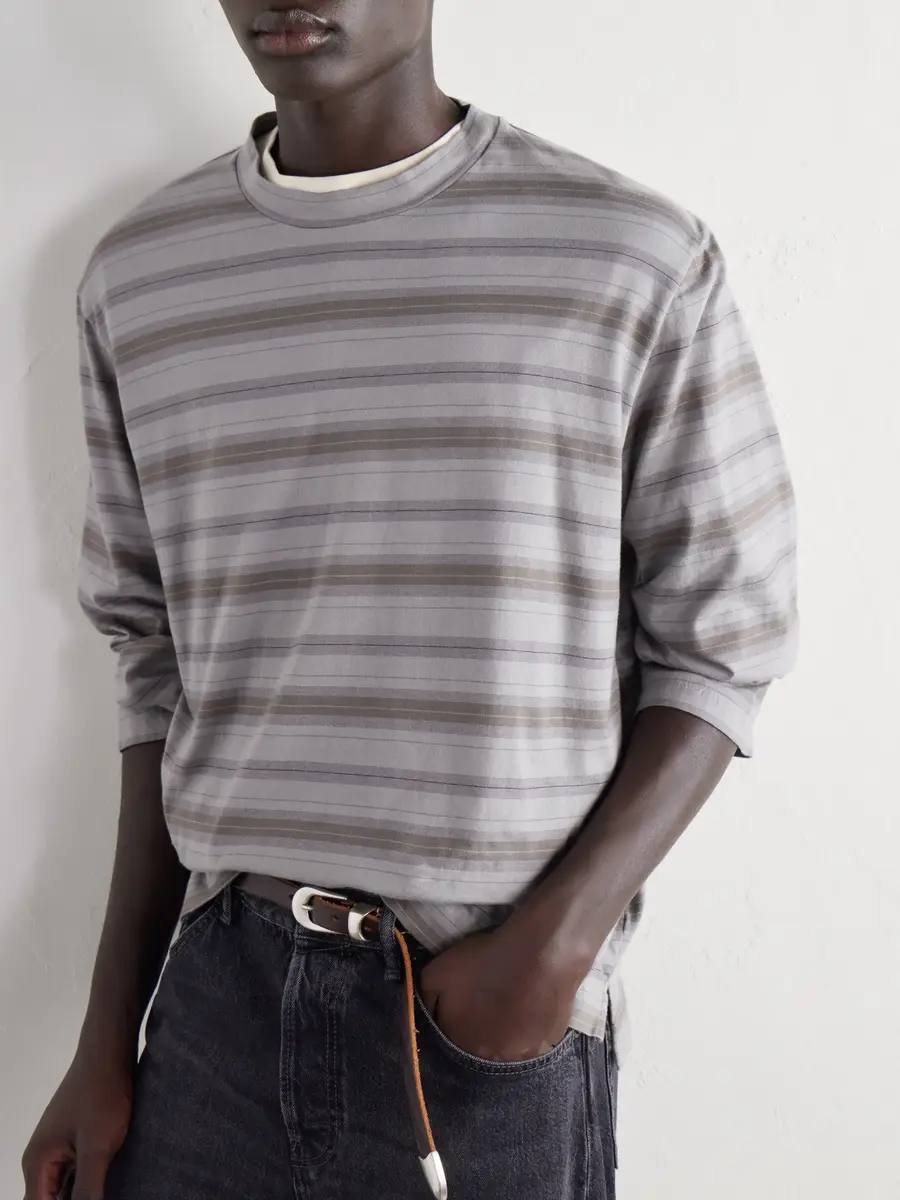 Our Legacy Striped Cotton-Jersey T-Shirt - Men | Thumbnail 5 Our Legacy Striped Cotton-Jersey T-Shirt - Men | Thumbnail 5