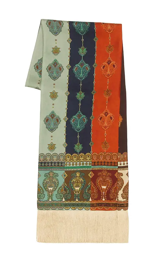 Zimmermann Printed Silk Fringe Neck Scarf | Image 1 Zimmermann Printed Silk Fringe Neck Scarf | Image 1