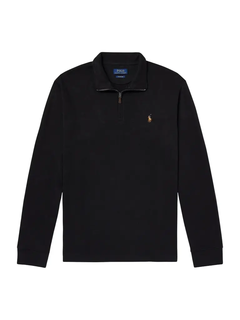 Polo Ralph Lauren Logo-Embroidered Ribbed Cotton Half-Zip Sweater - Men | Image 1 Polo Ralph Lauren Logo-Embroidered Ribbed Cotton Half-Zip Sweater - Men | Image 1