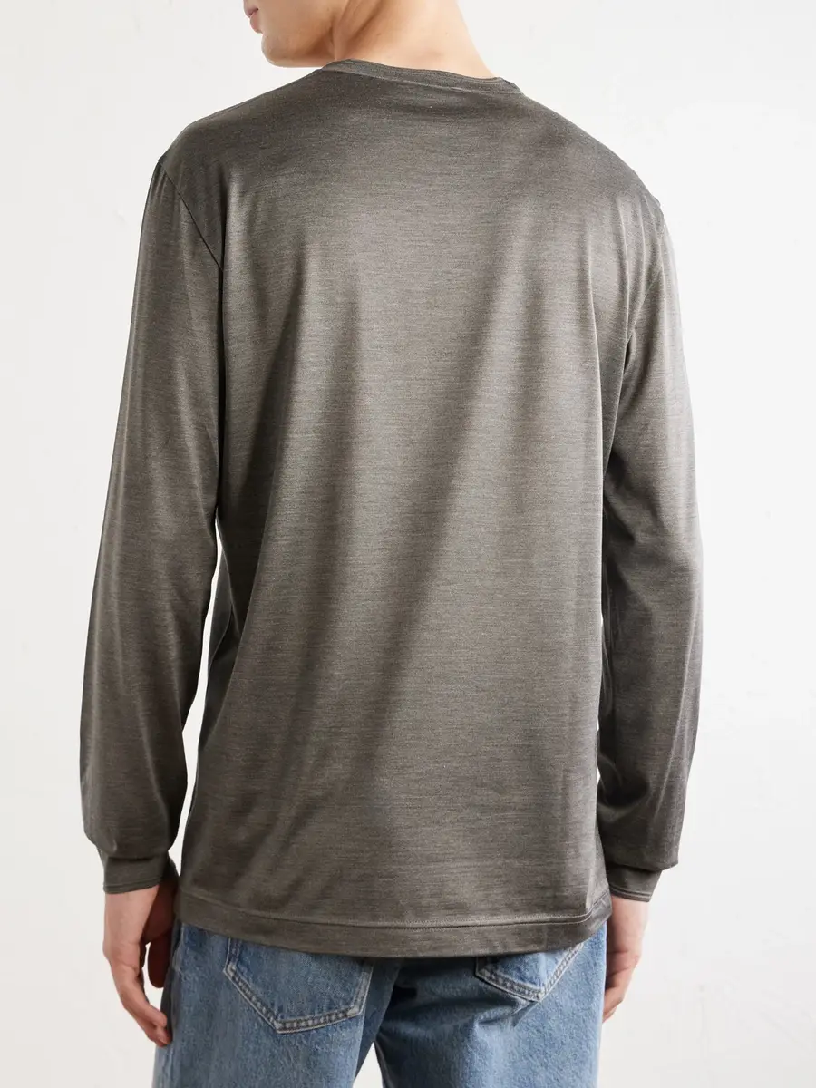 Dolce & Gabbana Pastello Silk-Jersey T-Shirt - Men | Thumbnail 4