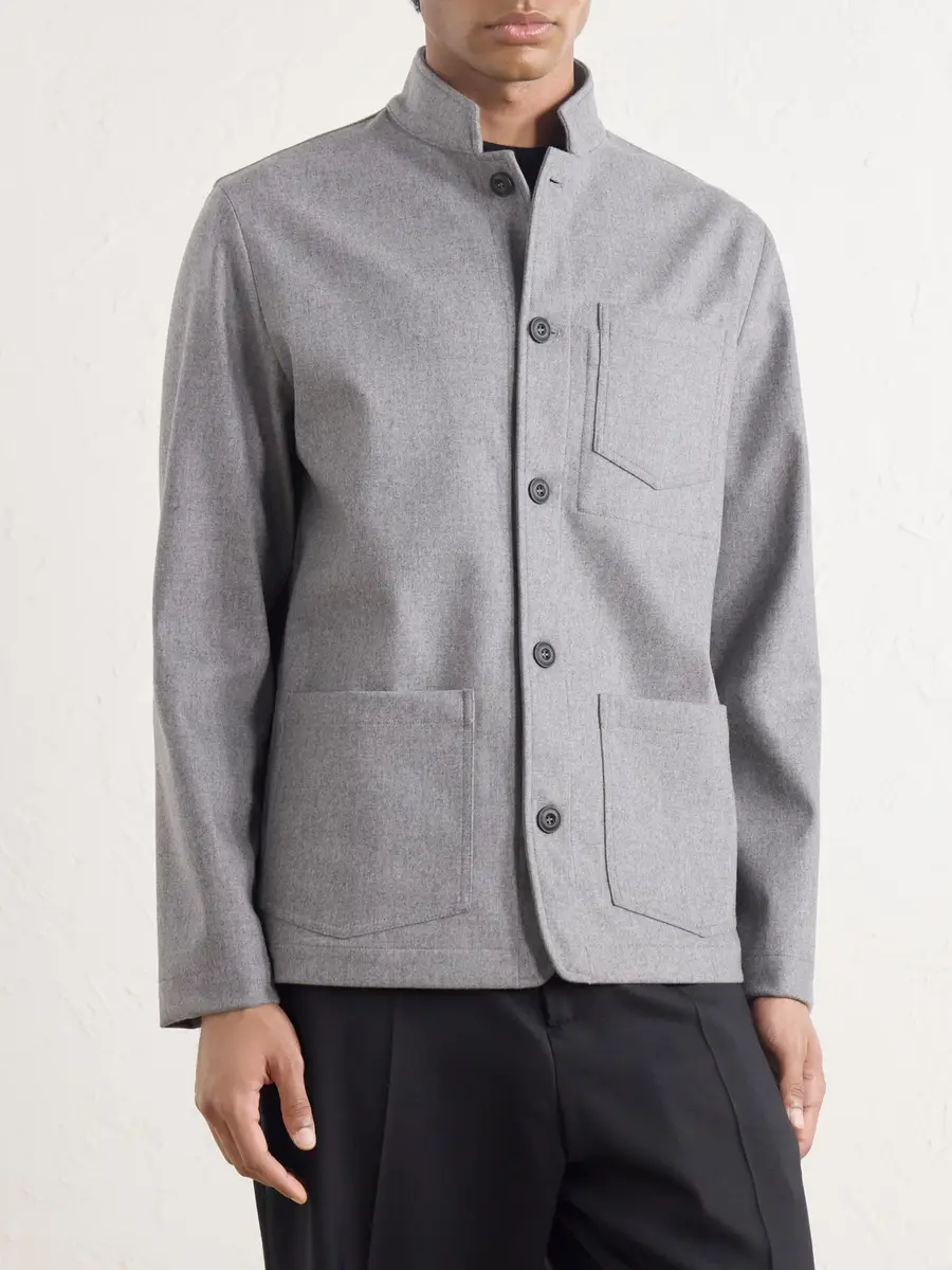 Altea Pablo Wool-Blend Flannel Blouson Jacket - Men | Thumbnail 3 Altea Pablo Wool-Blend Flannel Blouson Jacket - Men | Thumbnail 3