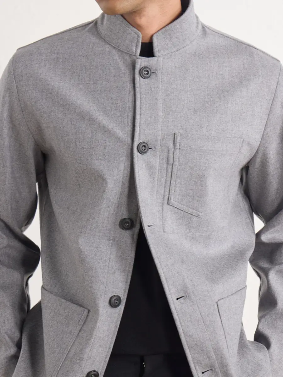Altea Pablo Wool-Blend Flannel Blouson Jacket - Men | Thumbnail 5 Altea Pablo Wool-Blend Flannel Blouson Jacket - Men | Thumbnail 5