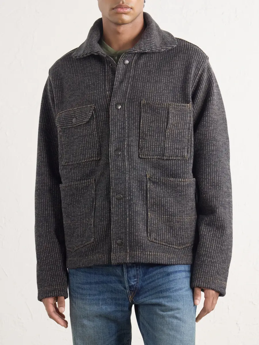 RRL Charles Striped Cotton-Blend Fleece Jacket - Men | Thumbnail 3 RRL Charles Striped Cotton-Blend Fleece Jacket - Men | Thumbnail 3