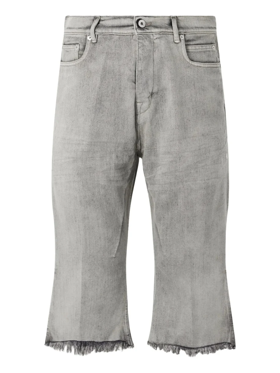 Rick Owens Bolan Straight-Leg Frayed Denim Shorts - Men
