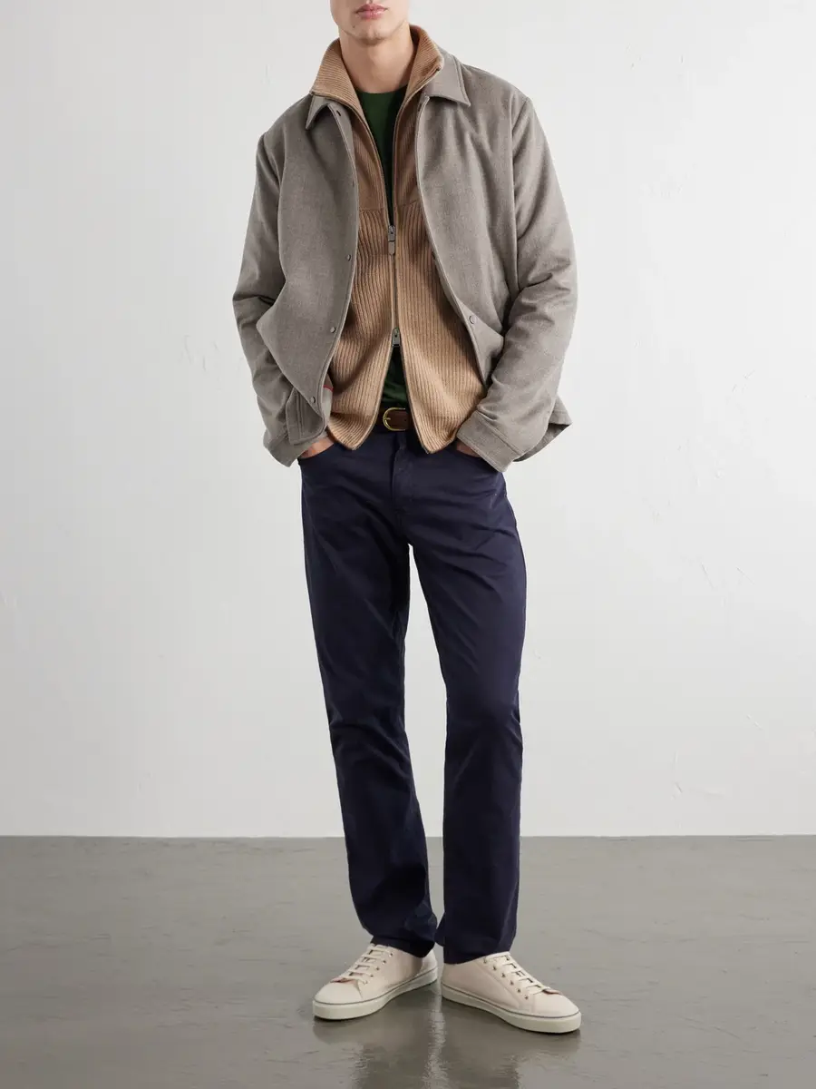 Canali Wool and Cashmere-Blend Zip-Up Sweater - Men | Thumbnail 2