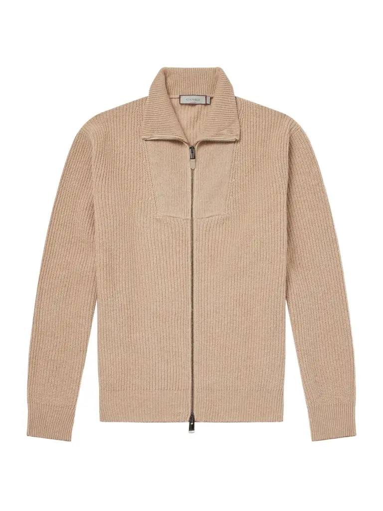 Canali Wool and Cashmere-Blend Zip-Up Sweater - Men | Image 1 Canali Wool and Cashmere-Blend Zip-Up Sweater - Men | Image 1