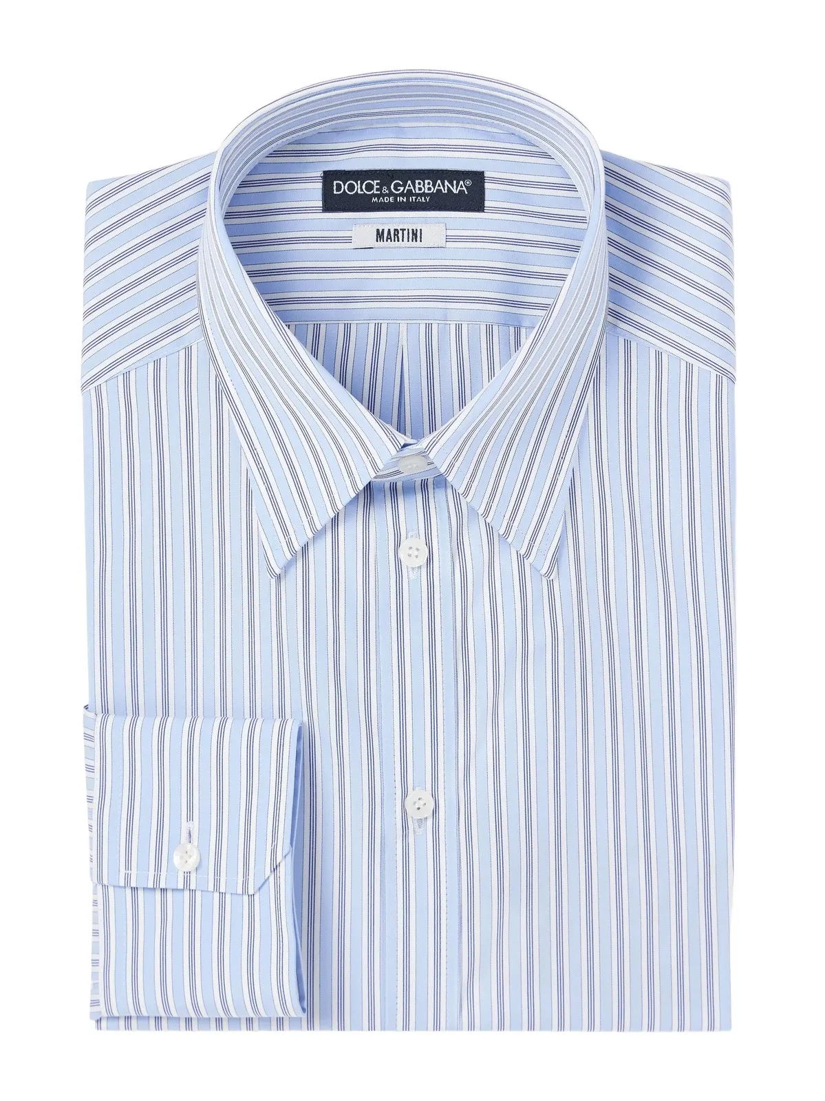 Classic-Collar Striped Cotton-Poplin Shirt - Men Classic-Collar Striped Cotton-Poplin Shirt - Men
