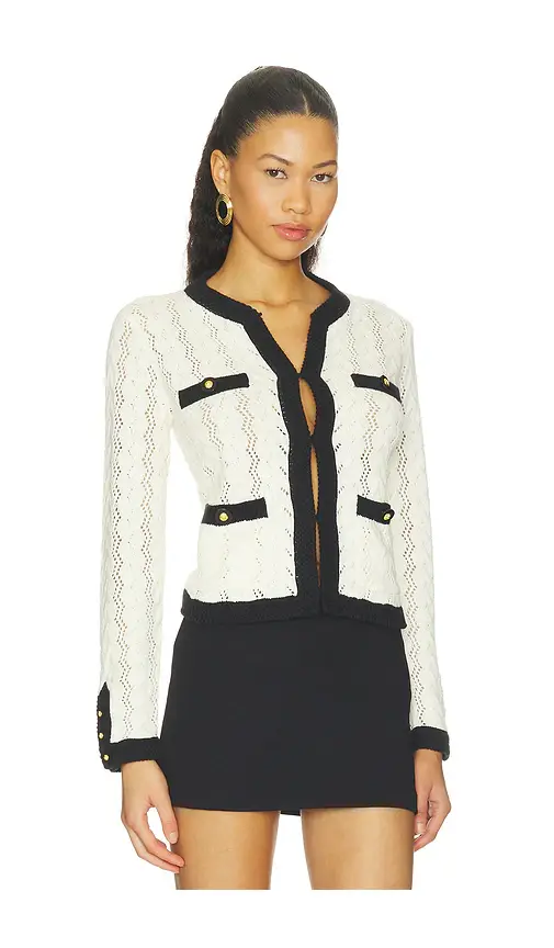 L'Agence Zephyra Pointelle Cardigan | Thumbnail 2