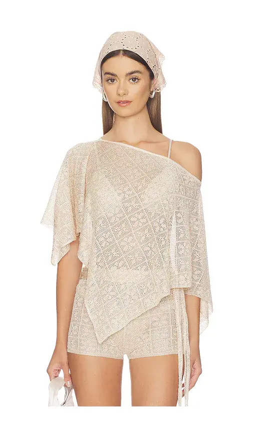 Tiger Mist Fern Crochet Poncho
