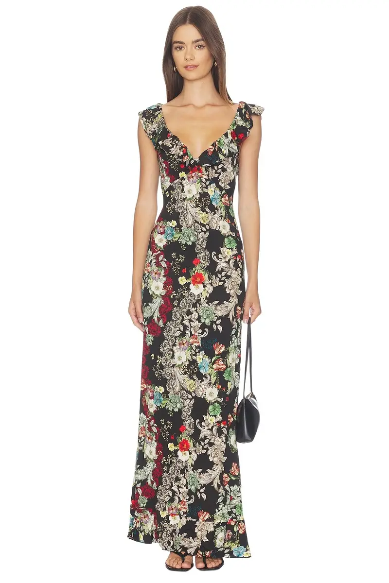 Alice + Olivia Gemma Ruffle Maxi Dress Alice + Olivia Gemma Ruffle Maxi Dress