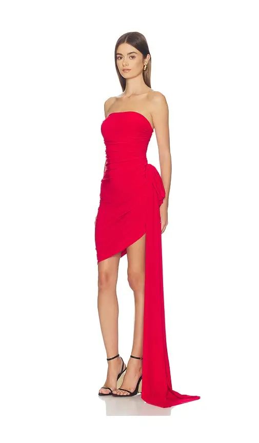 Norma Kamali Strapless Diana Mini Dress With Bow | Thumbnail 2