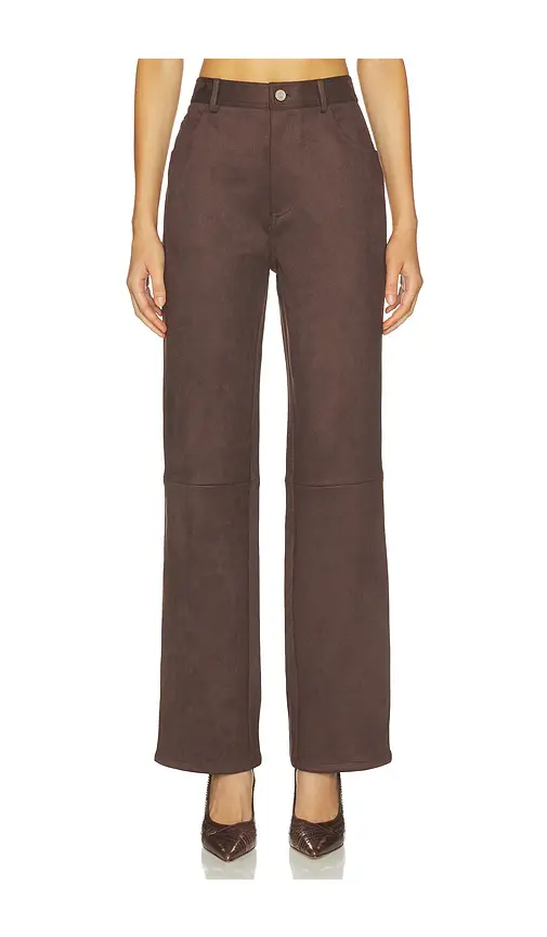 Elodie the Label Etienne Faux Suede Pant | Image 1 Elodie the Label Etienne Faux Suede Pant | Image 1