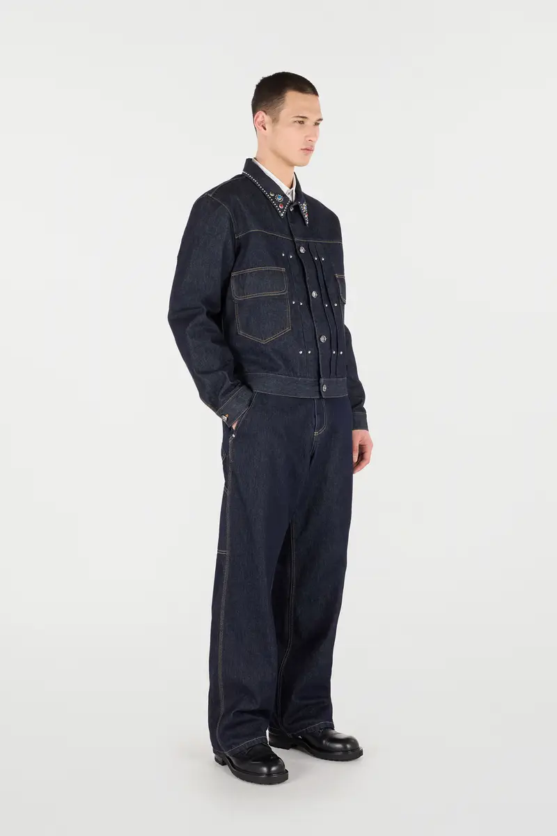 Roberto Cavalli Denim Jacket With Studs And Stones | Thumbnail 2 Roberto Cavalli Denim Jacket With Studs And Stones | Thumbnail 2
