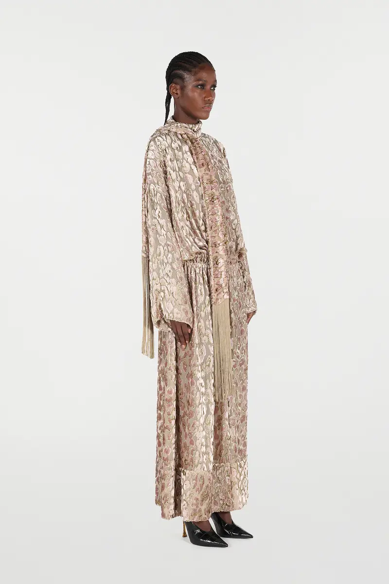Roberto Cavalli Long Dress With All-Over Dappled Pattern | Thumbnail 2 Roberto Cavalli Long Dress With All-Over Dappled Pattern | Thumbnail 2