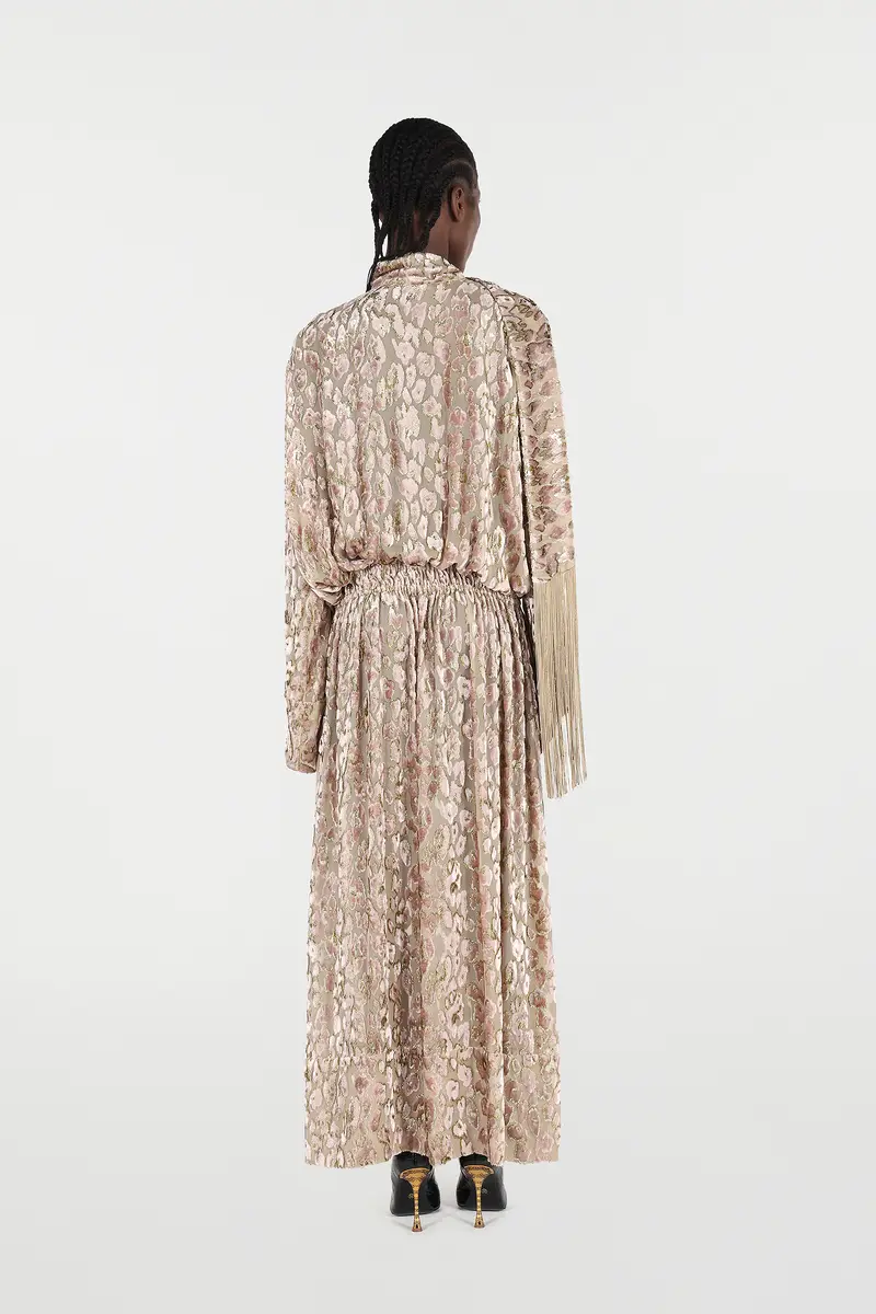 Roberto Cavalli Long Dress With All-Over Dappled Pattern | Thumbnail 3 Roberto Cavalli Long Dress With All-Over Dappled Pattern | Thumbnail 3