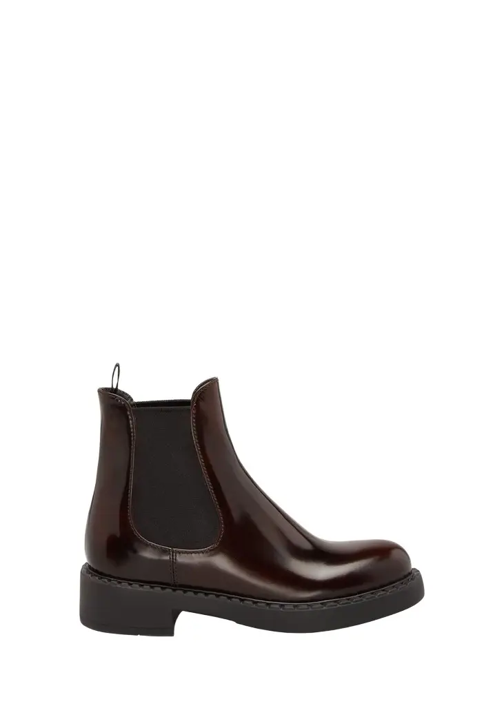 Prada Leather Chelsea Pull-On Booties | Image 1 Prada Leather Chelsea Pull-On Booties | Image 1