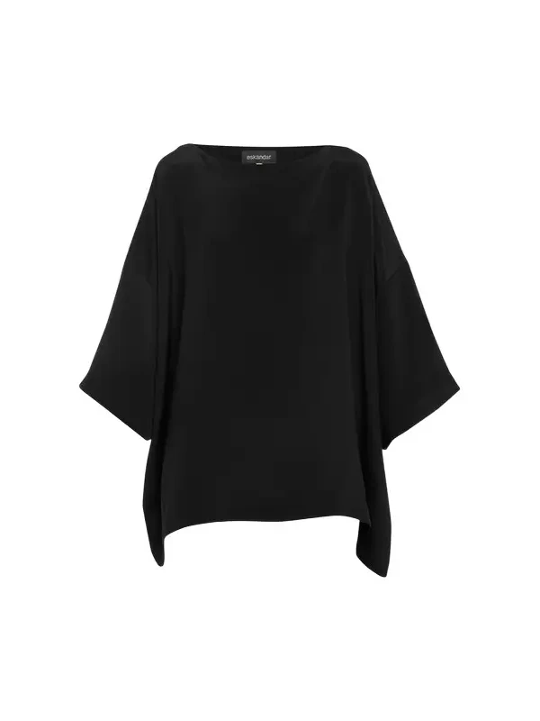 Three-Quarter Sleeve Bateau Neck Tunic Top (Long) Three-Quarter Sleeve Bateau Neck Tunic Top (Long)