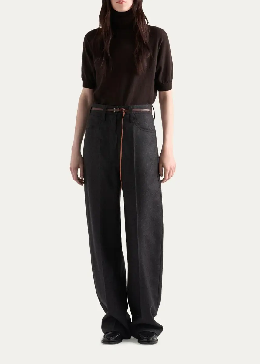 Prada Turtleneck Superfine Cashmere Short-Sleeve Sweater | Thumbnail 2 Prada Turtleneck Superfine Cashmere Short-Sleeve Sweater | Thumbnail 2