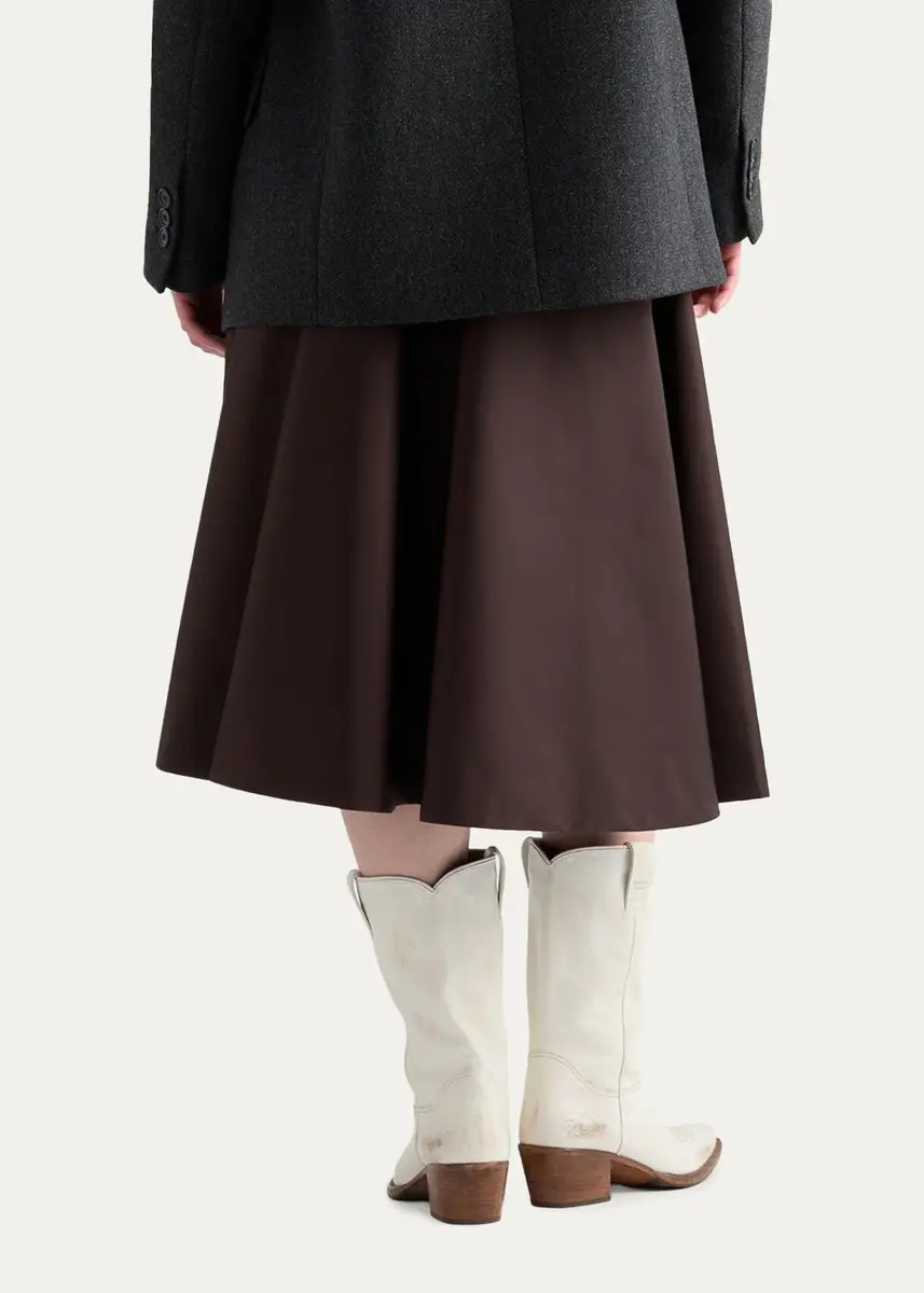 Prada Re-Nylon Zip-Front Midi Skirt | Thumbnail 3 Prada Re-Nylon Zip-Front Midi Skirt | Thumbnail 3