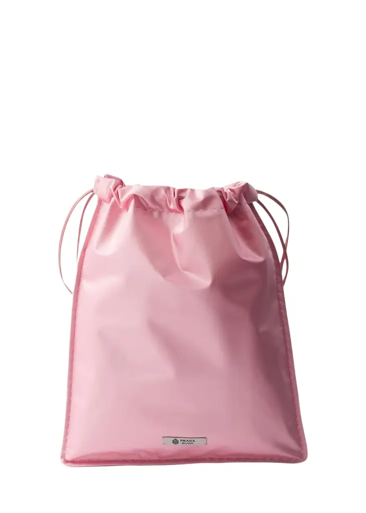 Prada Wish Silk Duchesse Drawstring Pouch Bag | Image 1 Prada Wish Silk Duchesse Drawstring Pouch Bag | Image 1