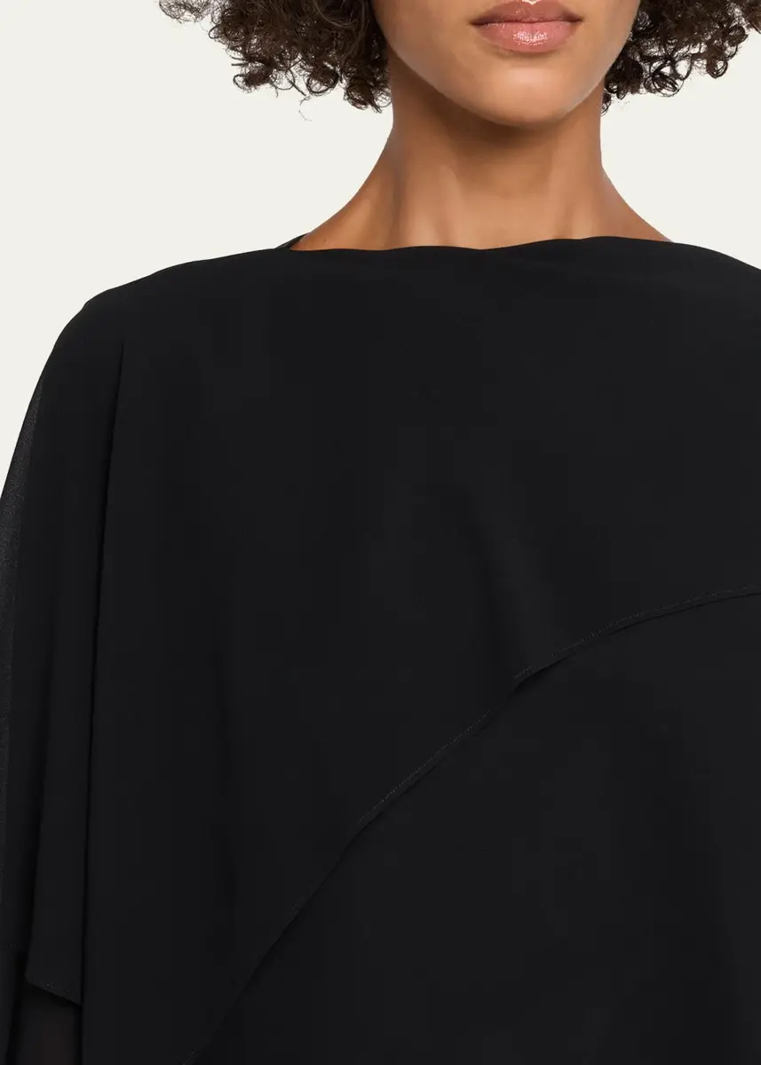 Maison Margiela Asymmetric Draped Chiffon Top | Thumbnail 5 Maison Margiela Asymmetric Draped Chiffon Top | Thumbnail 5