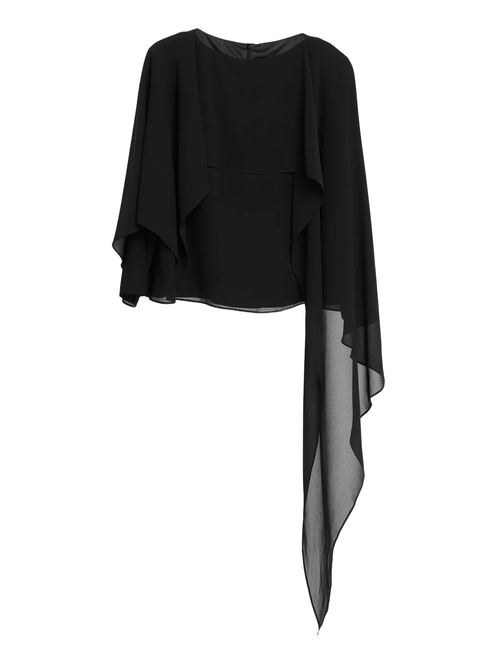 Asymmetric Draped Chiffon Top Asymmetric Draped Chiffon Top