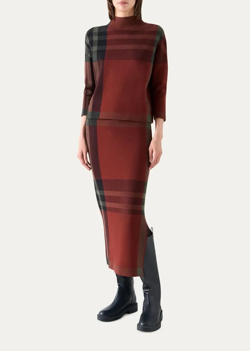 Akris punto Jacquard Check Boxy Sweater | Thumbnail 2